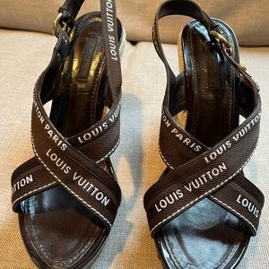 Authentic Louis Vuitton Wedge Sandals. Size 39